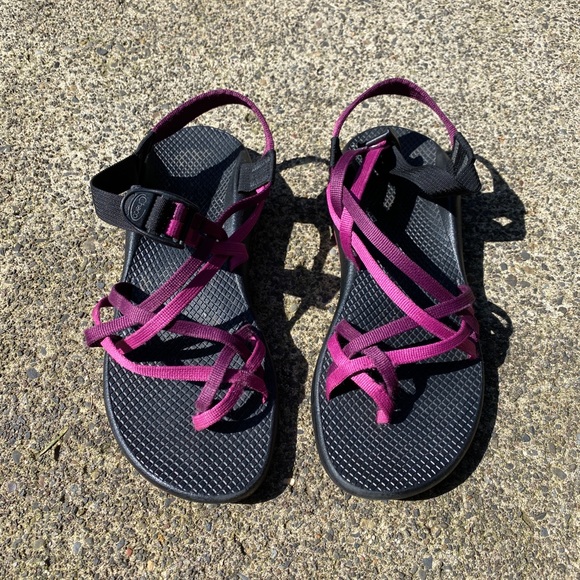 Chaco Shoes - Chaco ZX2 strappy purple pink sandals magenta